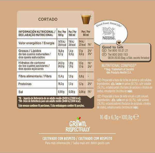 Nescafe Machiatto Cortado Espresso Kompatibilität mit Maschine Dolce Gusto 30 Stück