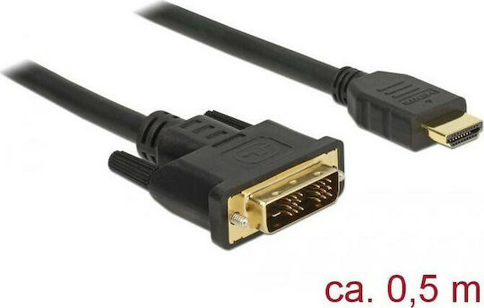 DeLock Cable DVI-D male - HDMI male 0.5m (85581)
