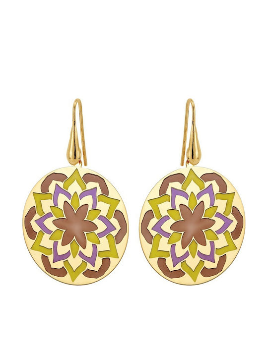 Vogue Earrings Pendants made of Silver Gold Plated with Stones Vogue Earrings Pendants made of Silver Gold Plated with Stones