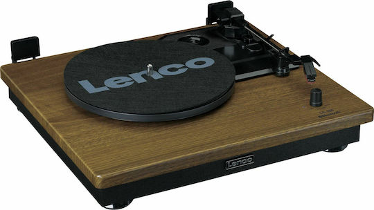 Lenco LS-100WD Wood LS-100WD Turntables with Preamp and Built-in Speakers Brown