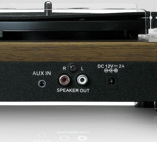Lenco LS-100WD Wood LS-100WD Turntables with Preamp and Built-in Speakers Brown