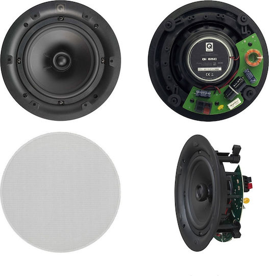 Q-Acoustics Qi65C S Professional Ηχεία Οροφής (Ζεύγος) Λευκά