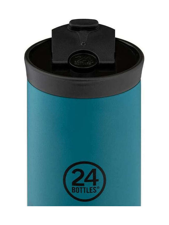 24Bottles Inox Thermo Lunch Box Travel Tumbler Blue 350ml