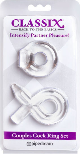 Pipedream Couples Cock Ring Set Clear