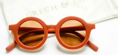 Grech & Co Original Round Kids Sunglasses Rust