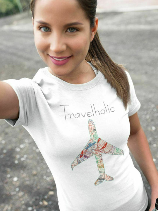 Travelholic w t-shirt - GREY MELANGE