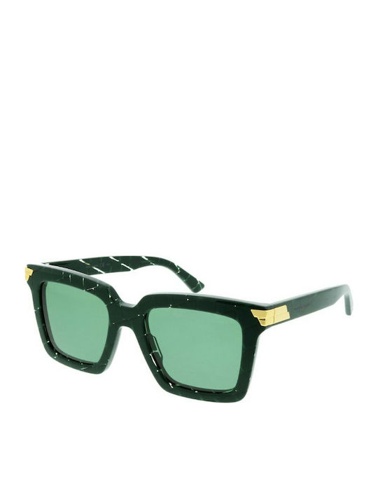 Bottega Veneta Women's Sunglasses with Green Plastic Frame and Green Lens BV1005S 008