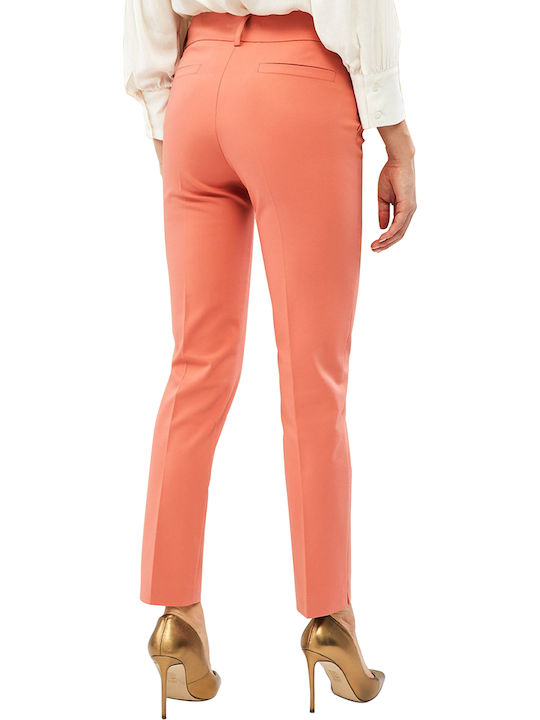 Forel Women's Cotton Trousers in Slim Fit Orange