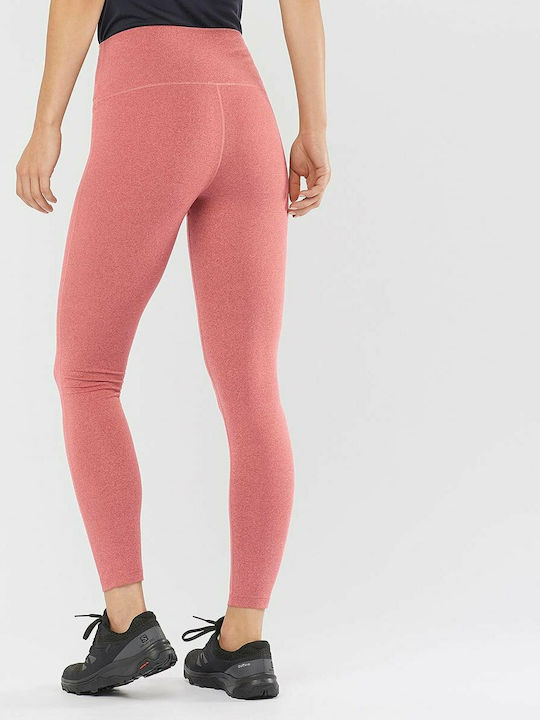 Salomon Essential Laufen Frauen Lang Leggings Rosa