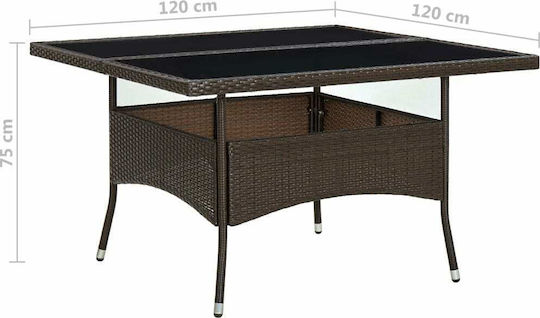 Маса Ратан Стабилна CAFE 120x120x75бр