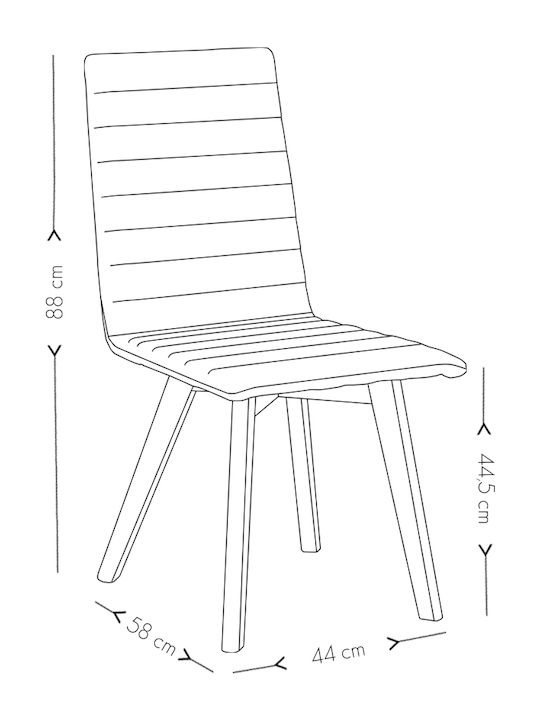Loca Stühle Speisesaal Lila 1Stück 44x58x44cm