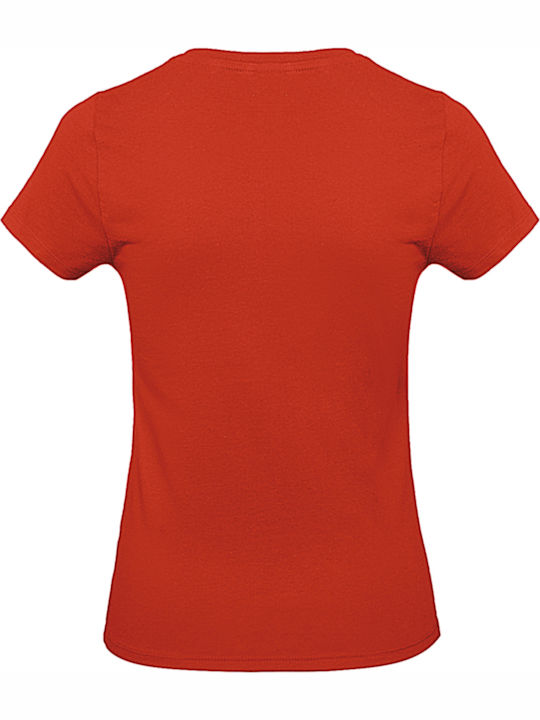 B&C Exact 190 Women's Short Sleeve Promotional T-Shirt Fire Red