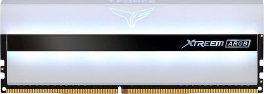 TeamGroup T-Force Xtreem ARGB White DDR4 16GB RAM με 2x8GB Modules και Ταχύτητα 3200 για Desktop