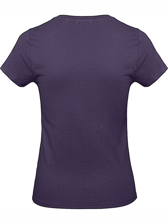 B&C Exact 190 Women's Short Sleeve Promotional T-Shirt Urban Purple