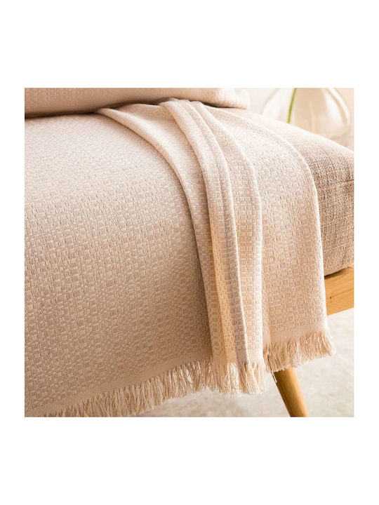 Gofis Home Liberta Ριχτάρι Πολυθρόνας Ζακάρ 180x180εκ. Εκρού 841/05