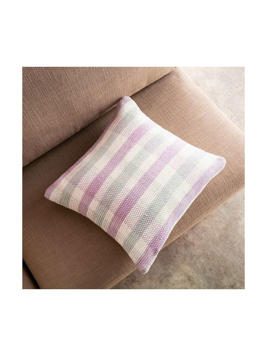 Gofis Home Decorative Pillow Case Tic-tac-toe Made of 100% Cotton Lilac 43x43cm