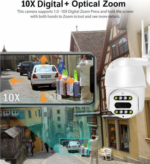 Andowl Q-S2000 IP Камера за наблюдение Wi-Fi Full HD 1080p Водоустойчива с Двупосочна Комуникация и Обектив 3.6мм