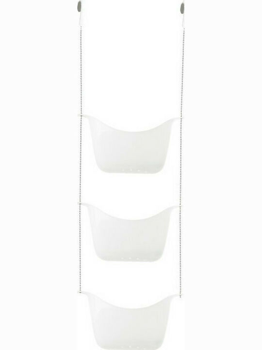 Umbra Caddy Wall Mounted Bathroom Shelf Plastic with 3 Shelves 27.9x12.7x91.4cm White