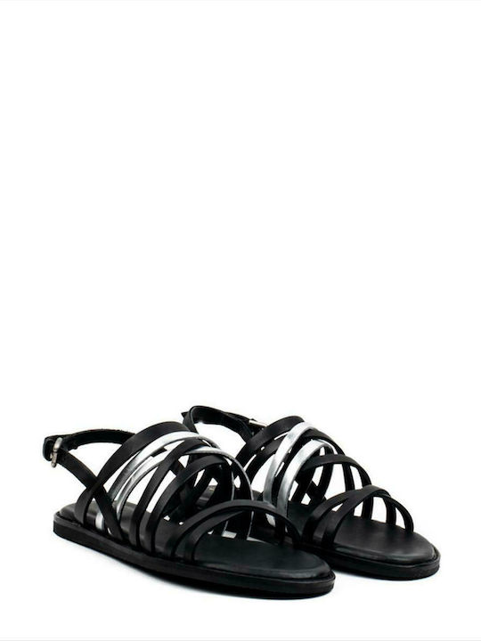 Clarks Karsea Leather Women's Flat Sandals With a strap In Black Colour
