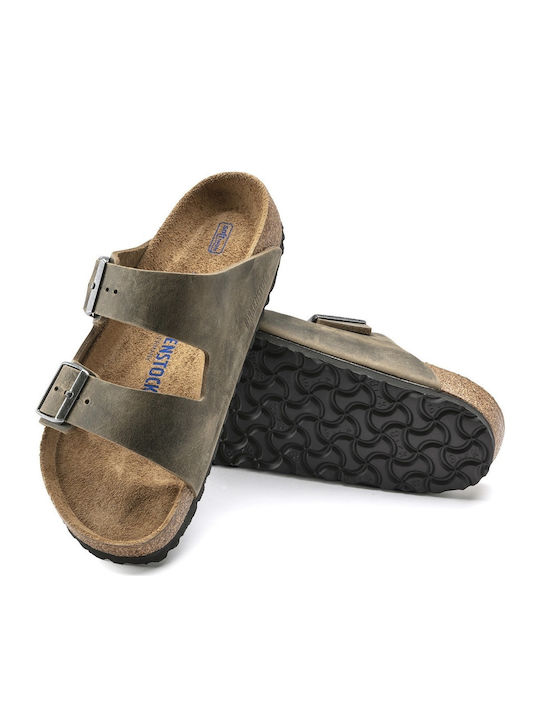Arizona BS Δερμάτινα Ανδρικά Σανδάλια Green Narrow Fit