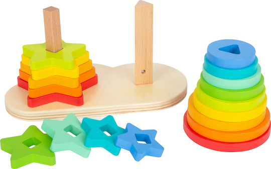 Small Foot Stacking Toy Sorting Base Rainbow made of Wood for 12++ Months