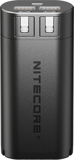 NiteCore NPB2 Power Bank 10000mAh with 2 USB-A Ports Quick Charge 3.0 Black