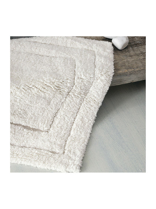 Rythmos Bath Mat Cotton Senna 120-105-1803 White 01 50x80cm