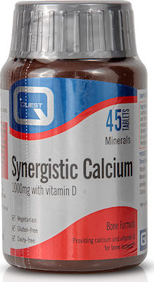 Quest Synergistic Calcium 1000mg & Vitamin D 45 ταμπλέτες