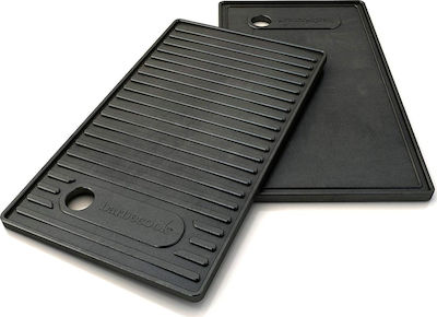 BarbeCook Baking Plate Double Sided with Cast Iron Grill Surface 24x42cm