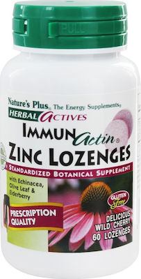 Nature's Plus Herbal Actives ImmunActin Zinc 60 lozenges