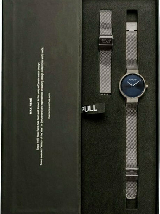 Bering Time Max Rene Γυναικείο Ρολόι 31mm Μπαταρίας με Ασημί Μεταλλικό Μπρασελέ