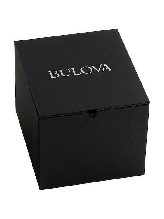 Bulova Curved Diamond Watch with Silver Metal Bracelet