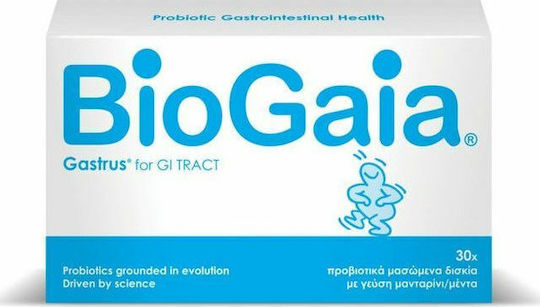 BioGaia Gastrus Probiotics 30 chewable tabs Tangerine Mint