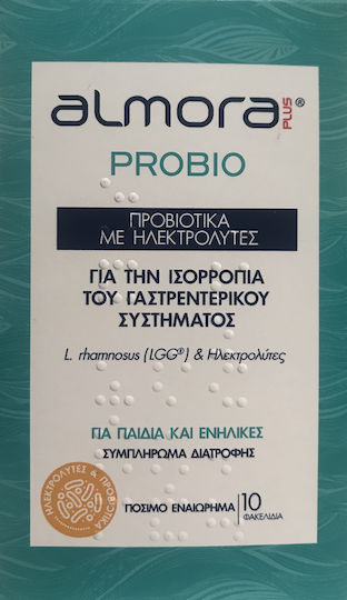 almora PLUS® Probio Probiotice cu Electroliți pentru Ameliorarea Simptomelor Diareei & Hidratarea Organismului 10 pliculețe