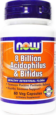 Now Foods 8 Billion Acidophilus & Bifidus Probiotika 60 veg. Kappen