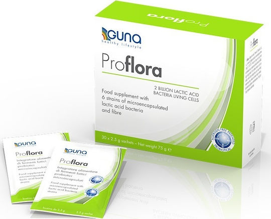 Guna Proflora Συμπλήρωμα με Προβιοτικά & Πρεβιοτικά 30 φακελίσκοι