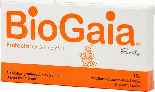 BioGaia ProTectis Family Probiotice pentru Adulți și Copii 10 tablete masticabile Lămâie