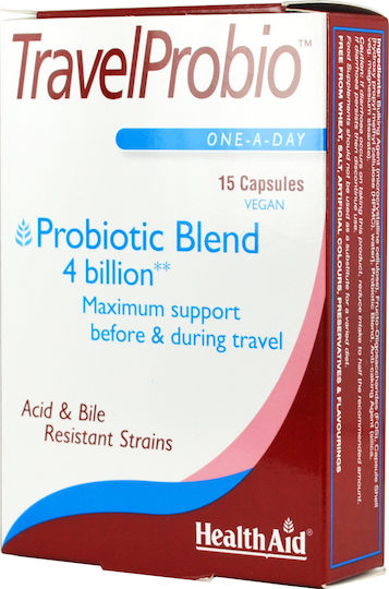 Health Aid TravelProbio with Probiotics and Prebiotics 15 x 1 capsules