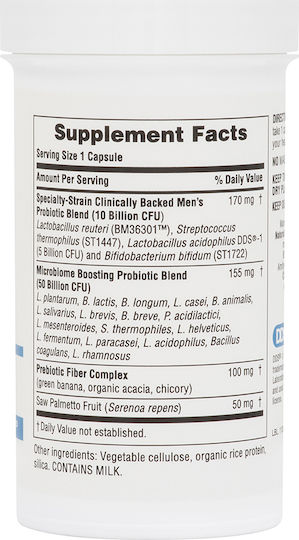 Nature's Plus GI Natural Probiotic Men Συμπλήρωμα με Προβιοτικά & Πρεβιοτικά 30 κάψουλες