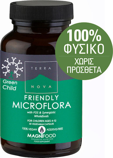 TerraNova Green Child Friendly Microflora with Probiotics and Prebiotics for Children 50 caps