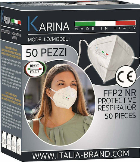 Brand Italia Karina L4 4ply NR Μάσκα Προστασίας FFP2 σε Μαύρο χρώμα 50τμχ