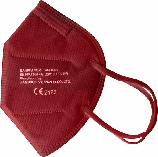 Max Barbeador Max-02 Filtering Half mask FFP2 Schutzmaske FFP2 Burgundisch 1Stück
