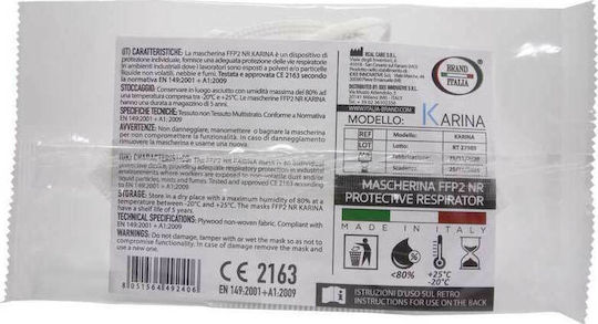 Brand Italia Karina L4 4ply NR Μάσκα Προστασίας FFP2 σε Λευκό χρώμα 1τμχ