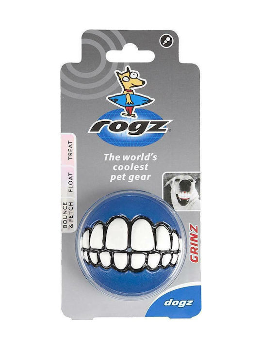 Rogz Grinz Μπάλα Παιχνίδι Σκύλου από Καουτσούκ Large Μπλε 1τμχ