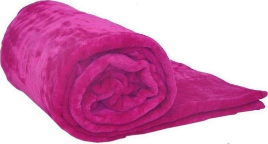 Linea Home Blanket Velvet Single 160x220cm Fuchsia