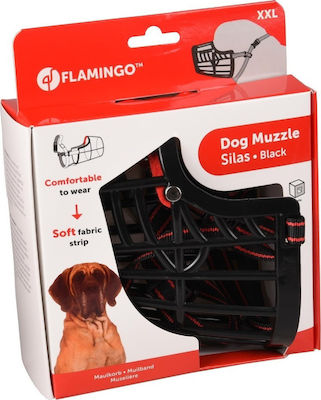 Flamingo Muzzle Silas Dog Muzzle Black 43x51-70εκ. XXLarge