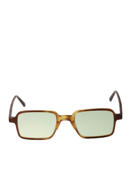 Moscot Shindig Sonnenbrillen mit Braun Schildkröte Rahmen und Grün Linse