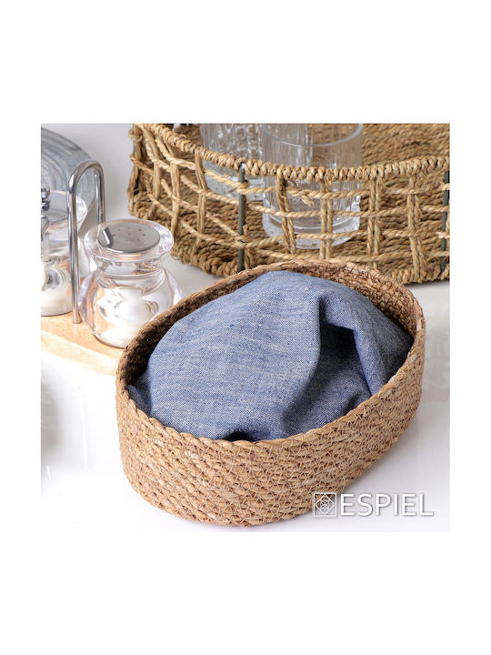 Espiel Bread Basket Wicker Beige 22x14x6cm