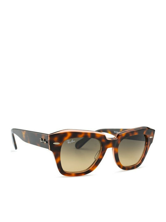 Ray Ban State Street Women's Sunglasses with Brown Tartaruga Plastic Frame and Brown Gradient Lens RB2186 1324/BG