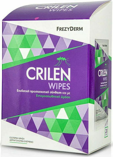 Frezyderm Crilen Εντομοαπωθητικά Μαντηλάκια σε Ατομική Συσκευασία Κατάλληλα για Παιδιά 20τμχ